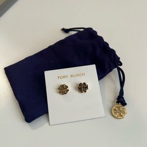Tory Burch gold logo earrings
